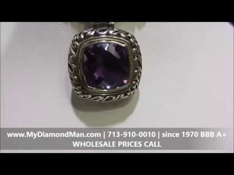 Houston Neckless Shaphire Pendant   MyDiamondMan   GHHF TRADERS