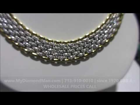 Houston Diamond and Gold Elegant Neckless   MyDiamondMan   GHHF TRADERS