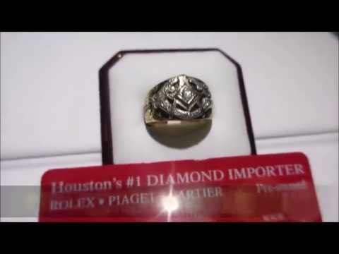 Houston Gold Freemasons Ring   MyDiamondMan   GHHF TRADERS