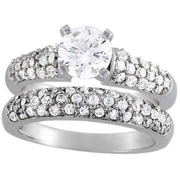 Pave Engagement Bridal Sets