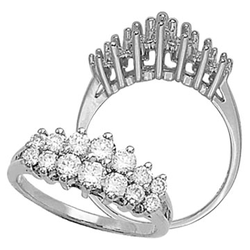 pyramid diamond rings